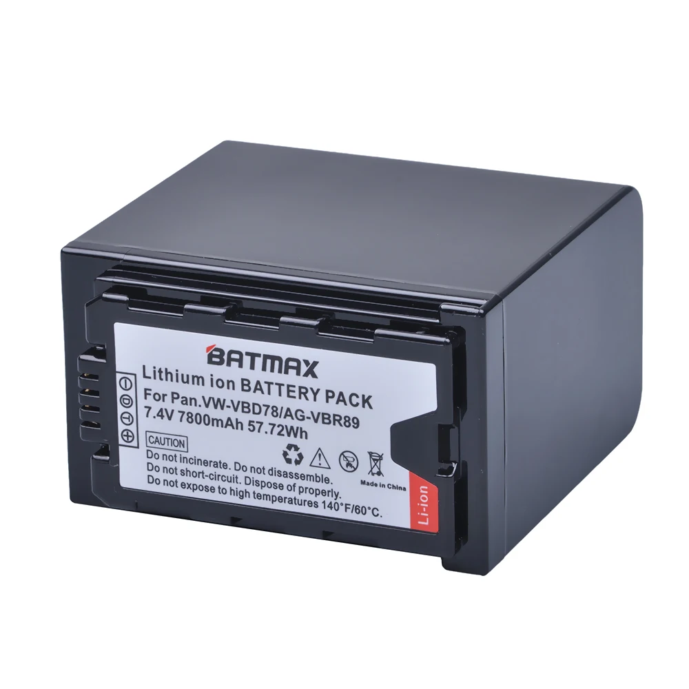 Bateria para Panasonic Vbd78 Vw-vbd58 Vbd29 Vbd58 Vbr89 Baterias Aj-hpx260mc Hpx265mc Px270 Px298 Ag-fc100 1 pc 7800 Mah Vw-vbd78 - Image 4