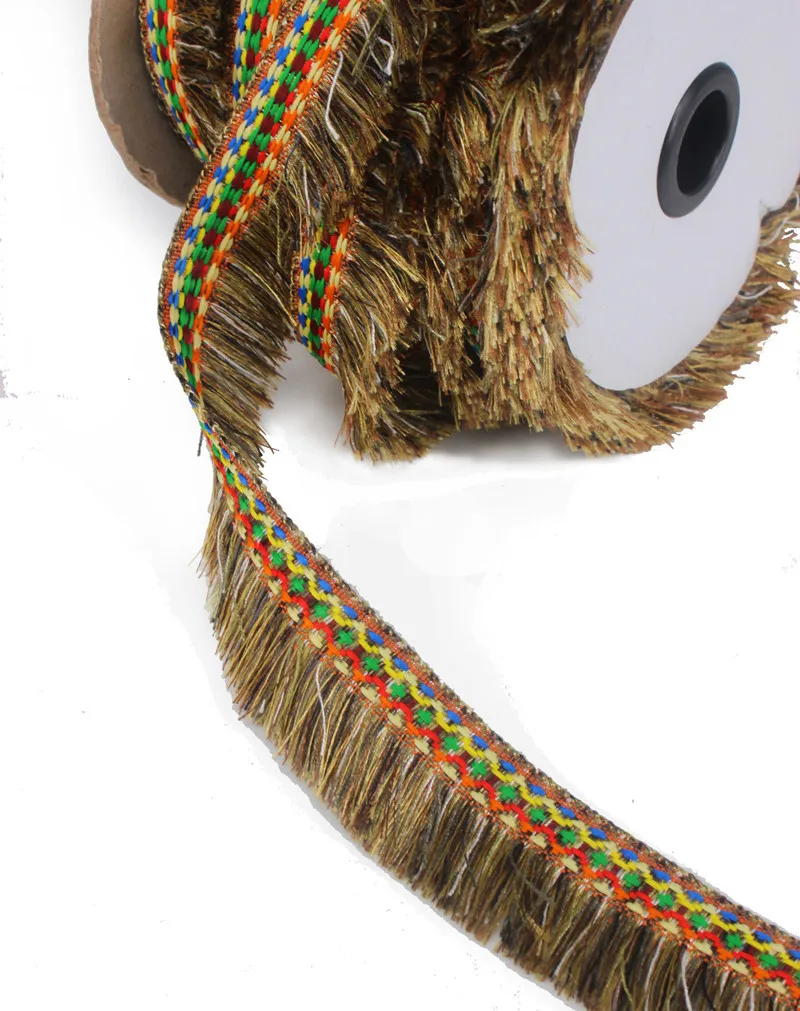 5Y Brown Braided Trim Fringe Trimming Embroidery Applique Lace Fabrics