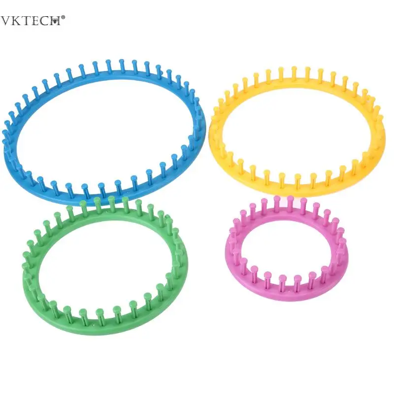 

4 Size/1 Set Plastic Round Circle Loom Hat Scarf Sweater Circle Looms High Quality Hand Knitting Knit Loom Sewing Tools