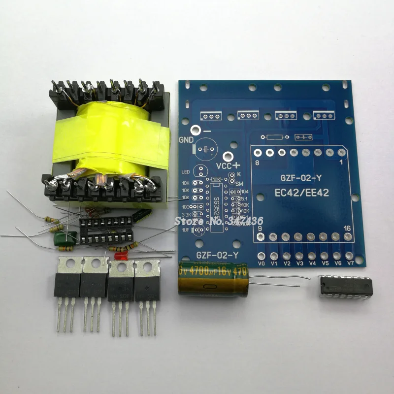 DC 12 В к AC 220V380v18V500W инвертор печатная плата, простой инвертор DIY Kit