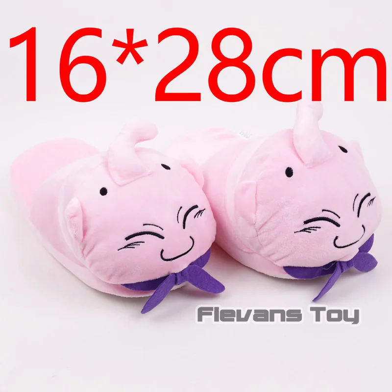 Dragon Ball Z Majin Buu/плюшевые тапочки с персонажами из мультфильмов; зимняя теплая плюшевая обувь; мягкие игрушки; куклы