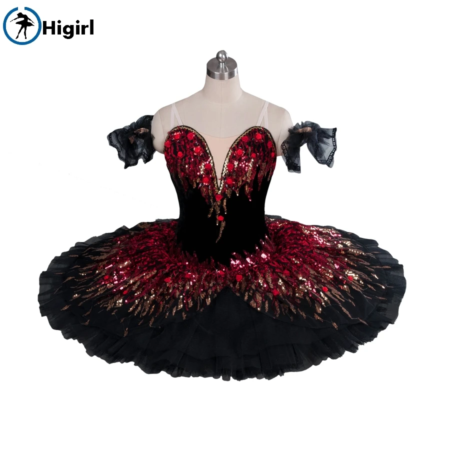 black red ballet tutu for girls ballet costumes professional ballet tutu adult pancake tutu nutcracker tutu BT9045B