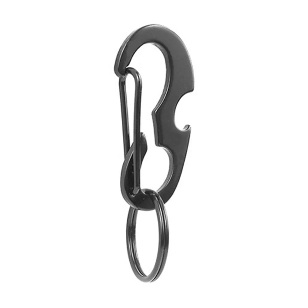 

2018 NEW Multifunction Keychain Clip Spring Snap Hook Carabiner Hanging Buckle Bottle Opener Climbing Equipment with Key Ring