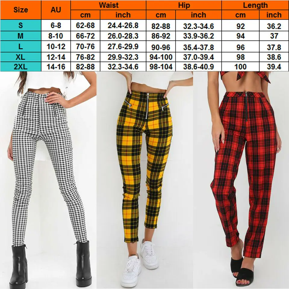 plaid pants womens australia