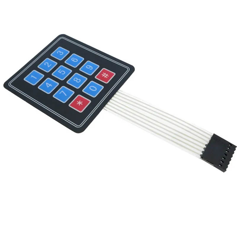 10pcs 3*4 matrix keyboard membrane switch single chip microcomputer extended keyboard keyboard control panel For arduino