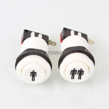 

New Happ Style One Player + Two Player Start Push Buttons With Micro Switch for Arcade diy Kits Parts Jamma Mame KOF SNK