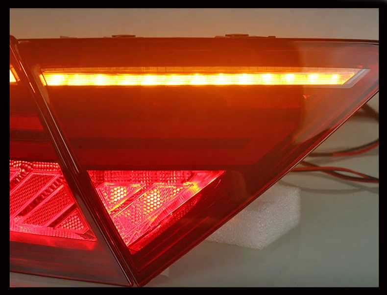 Автомобильный Стайлинг для Audi A7 хвост светильник в сборе 2011- светодиодный фонарь светильник s задний фонарь перемещение сигнал поворота светильник хвост светильник аксессуары