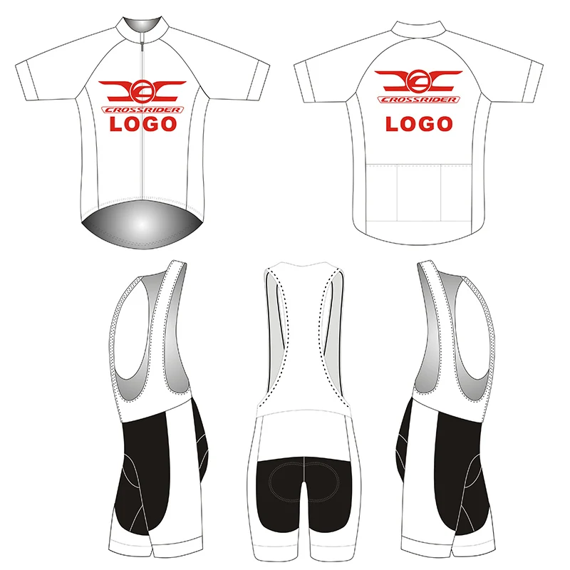 Crossrider большой заказ на заказ трикотажные изделия для велоспорта любой дизайн/размеры/логотипы Набор для велоспорта Одежда для велосипеда индивидуальная одежда для велоспорта - Цвет: Jersey and bib pant