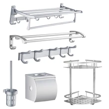 Toallero soporte de toallas estante de baño ganchos de baño soporte de papel higiénico cepillo de baño Bar accesorios de baño