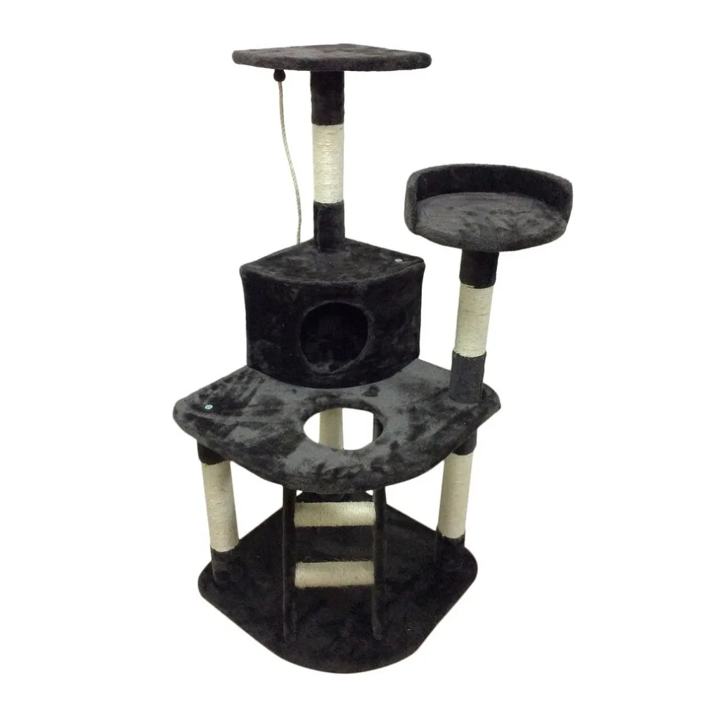 

Cat Tree Activity Centre Scratcher Playing Tree Kitten Furniture Scratching Post Sisal Climbing Frame With Toys House Bed