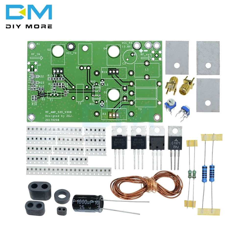 DC 13 8 V 10A 45W SSB AM линейный усилитель мощности CW FM HF Радио приемопередатчик