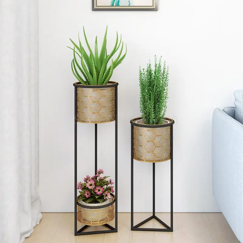 Европейский кованый цветочный стеллаж для гостиной, интерьер, современный минимализм, Северное растение