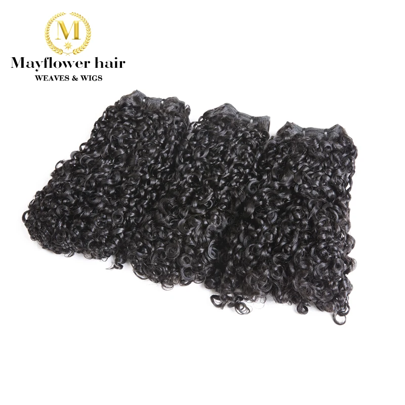 3pcs Top grade  double drawn virgin hair Aunty Funmi Hair Tiny  curl natural black  free shipping to Nigeria