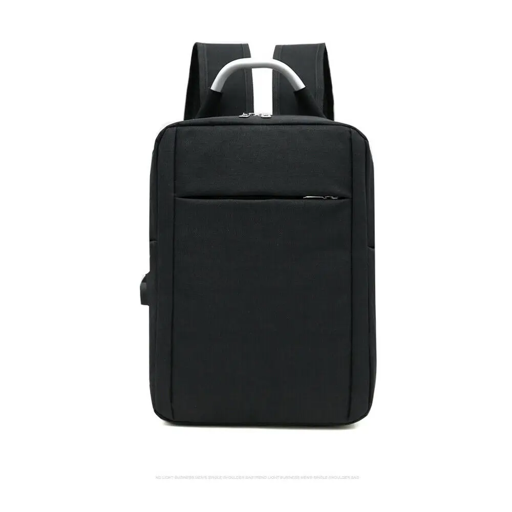 Многофункциональная Противоугонная офисная Мужская Wo Мужская s usb зарядка рюкзак ноутбук дорожная школьная деловая сумка Оксфорд Сверхлегкая сумка - Color: Black