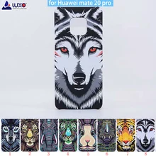 Original Luxo rei Da Floresta Série Animal Enfrenta Capa Animais Leão Lobo Coruja Padrão Rígido de Volta Caso de Telefone para Huawei Companheiro 20 pro