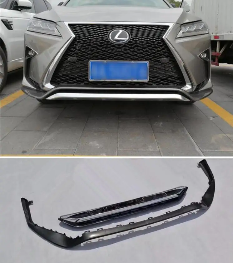

ABS PP For Car Front Bumper Spoiler Lip, Auto Car Front Bumper Diffuser Cover For Lexus RX200T RX300 RX450H 2016 2017 2018 2019