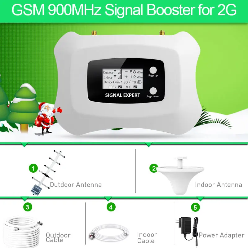 70dB مكاسب عالية! GSM 2 جرام 900 ميجا هرتز إشارة المحمول معززة 2 جرام مكرر إشارة هاتف محمول مكبر صوت أحادي ل MTS Beeline فودافون