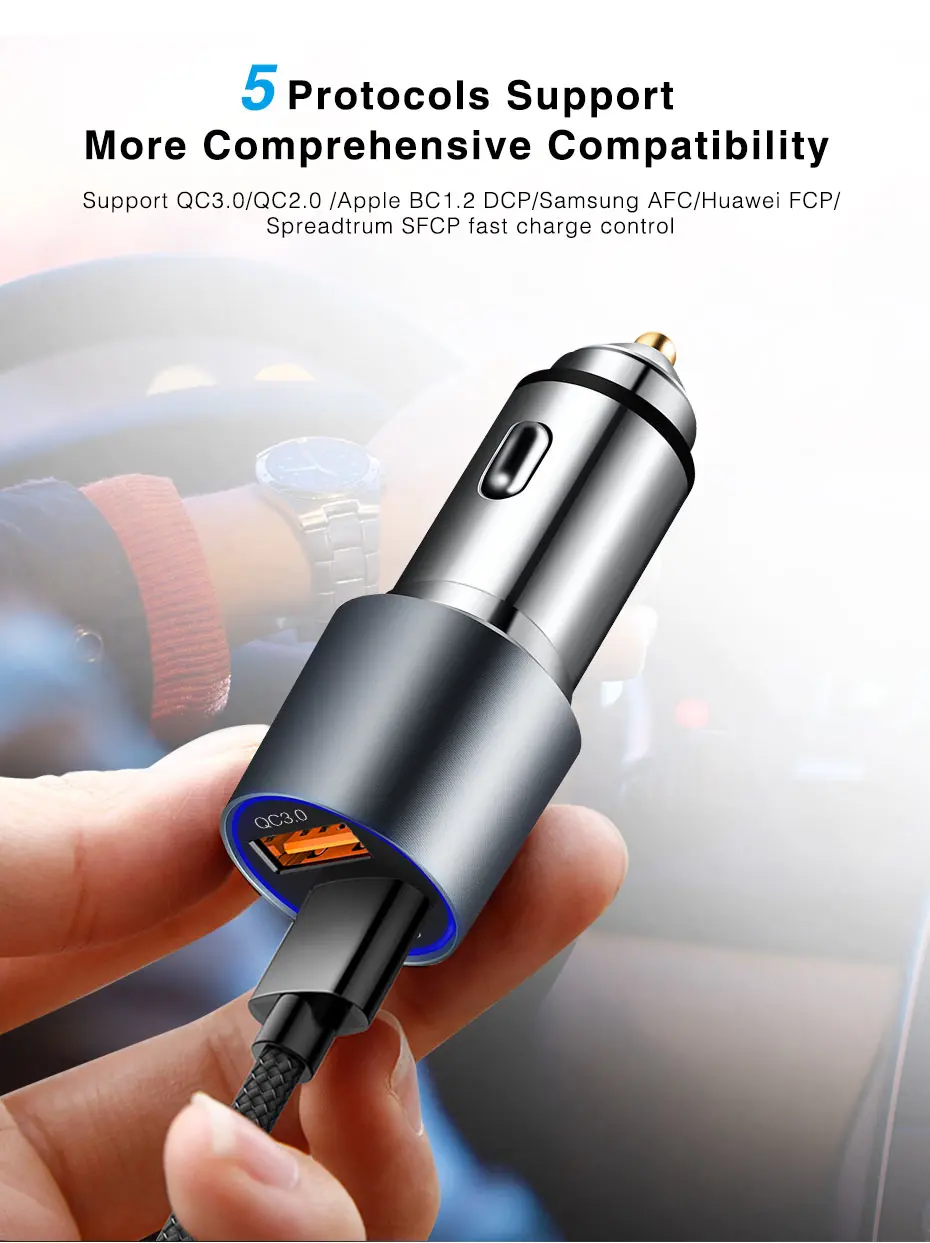 Dual Quick Charge 3.0 USB Car Charger (3)