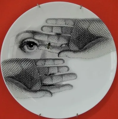 8 дюймов rosenthal Piero fornasetti декоративная пластина коллектора подвесные тарелки в западном стиле, В миланском стиле настенные украшения фарфоровая ваза настенные тарелки - Цвет: U