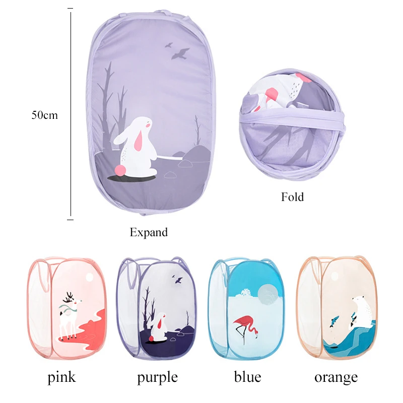 Luluhut корзина для хранения грязной одежды мешок для белья для одежды Носки Бюстгальтеры складной мультфильм большой емкости домашнее хранилище корзина использования