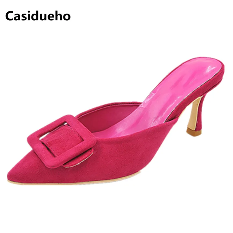 

Casidueho Chic Women Slippers Stiletto Sexy Shoes Woman Pointy Toe Dress Sandalias Mujer 2018 Summer Women Sandals Lady Slides