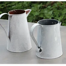1PC Zakka Home Gardening Watering Can Iron Ornaments Retro Old Metal Craft Flower Tin Vase JL 005