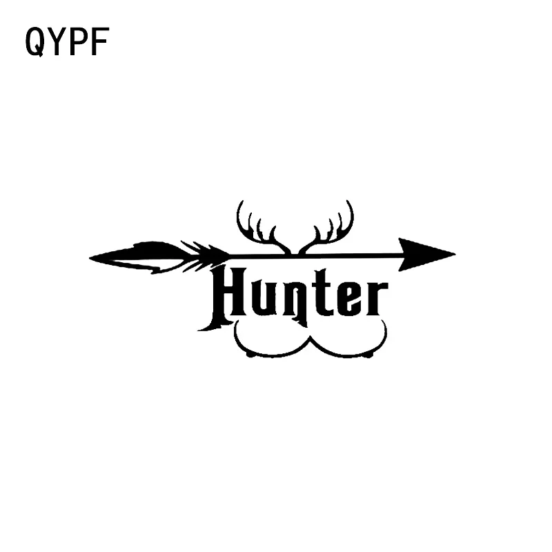 

QYPF 14.6*6.3CM Hunter Hunting Archery Decor Car Modelling Sticker Silhouette Extreme Movement Vinyl C16-1792