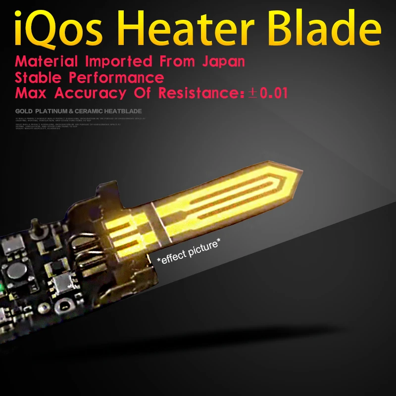 10PCS Wholesale Replacement Golden Platinum Ceramic Heater Blade