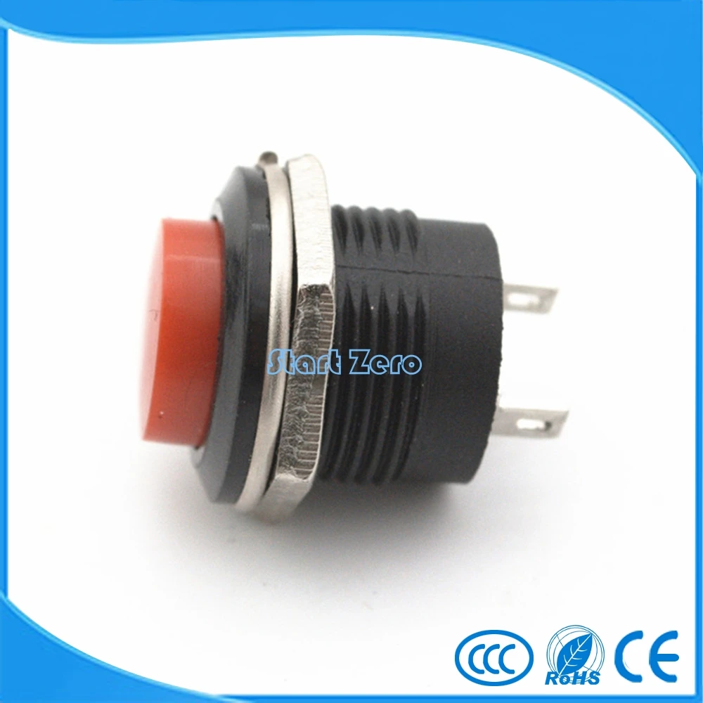2pcs//5pcs Push Button Switch Square Neon light DC12V 24V Momentary Latching 16mm