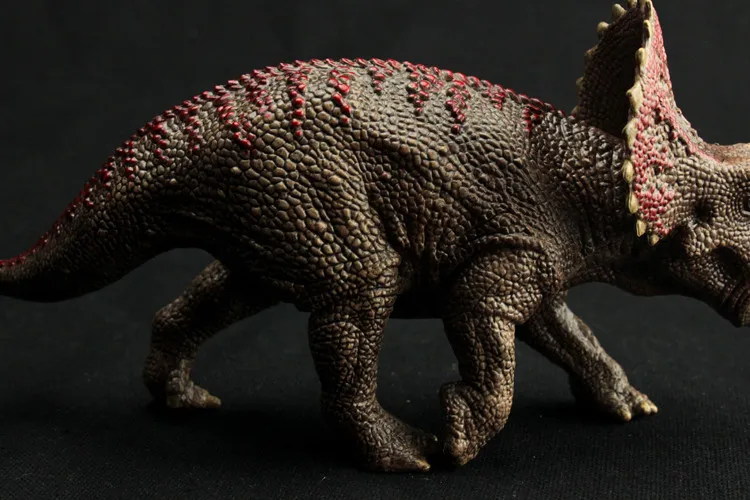 Skup Dinozaur rysunek Triceratops model dłoni malowane miękkie kolekcja pcv model zwierzęcia zabawki akcji figurki dla dzieci urodziny prezenty