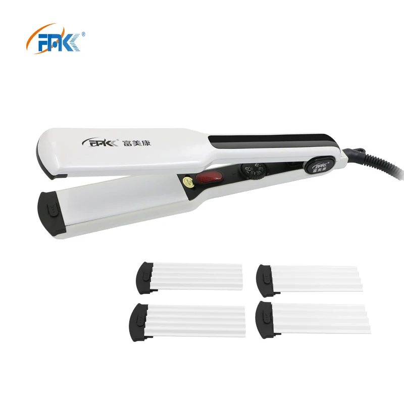 

FMK High-quality 3 in1 Hair Straightening Iron Styling Tools Professional Multifunction Straight Hair Perm Crimper Curlers 089A