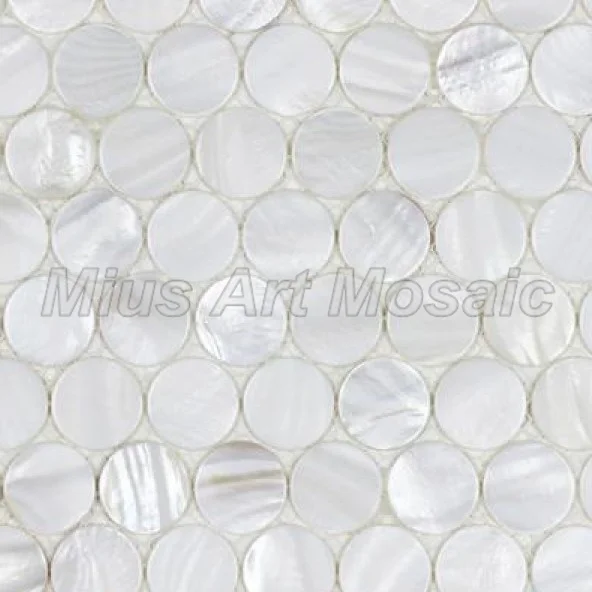 [Mius Art Mosaic] Pure White penny sheel mosaic tile puzzle for backsplash | Обустройство дома