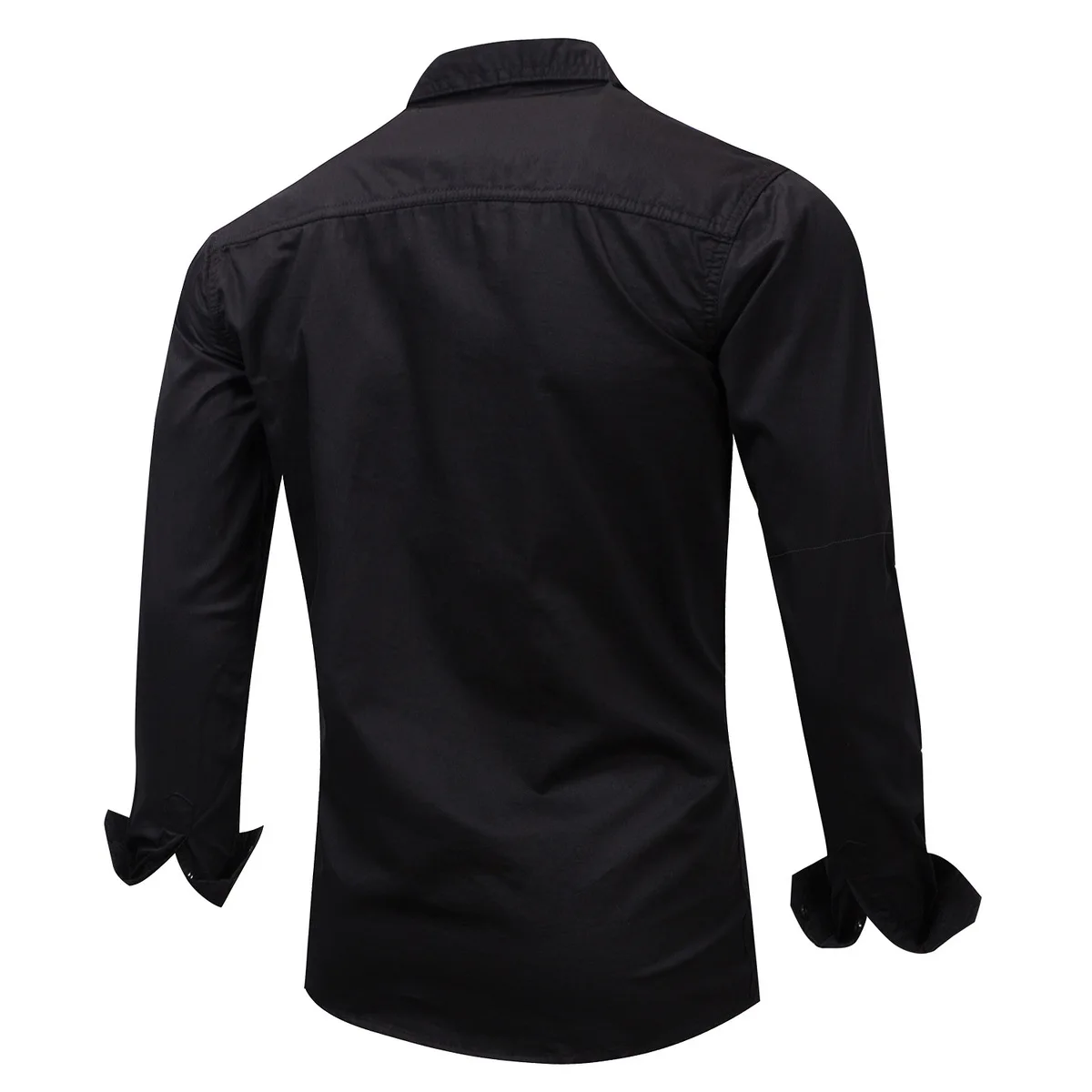Fredd Marshall Men Cotton Shirt Brand 2021 Male Casual Solid Slim Fit Black Man Dress Shirts