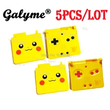 5 шт./партия, новинка, подходит для GBGameboy Advance SP GBASP, полный корпус, чехол, желтый цвет, для Pika, ограниченная версия, пластиковый корпус