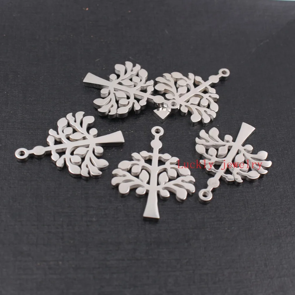 wholesale In bulk 5pcs Lot Small Both Polished Cute Tree Charms pendant