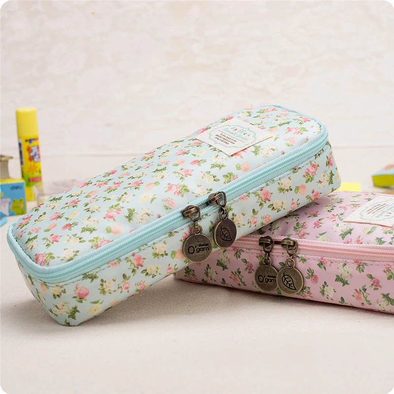 

Free shipping kawaii Stationery vintage large capacity brief denim canvas pencil case pencil box /pencil case for pencils school