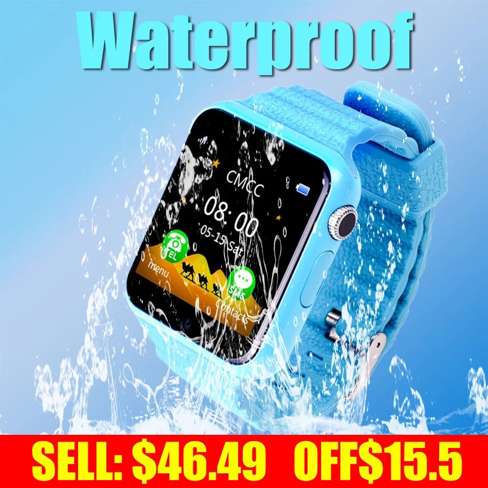 

Fashion V7 Children GPS Camera Emergency Security Anti Lost Waterproof Multi-function Step Sport Tracker Phone Watch