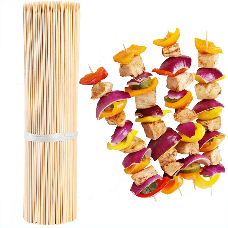 Бамбуковые палочки для барбекю искусственное мясное масло Длинные одноразовые
