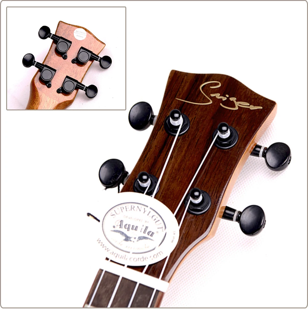 Гавайские гитары укулеле 21 23 26 дюймов Solid Cedar Мини электрическая сопрано концертная тенор Акустическая гитара 4 струны Ukelele High-gloss Guitarra