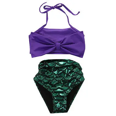 

Summer Children Girls Kids Baby Mermaid Tail Swimmable Bikini Set Swimwear Swimsuit Beachwear Bathing Suits Swimming Costume