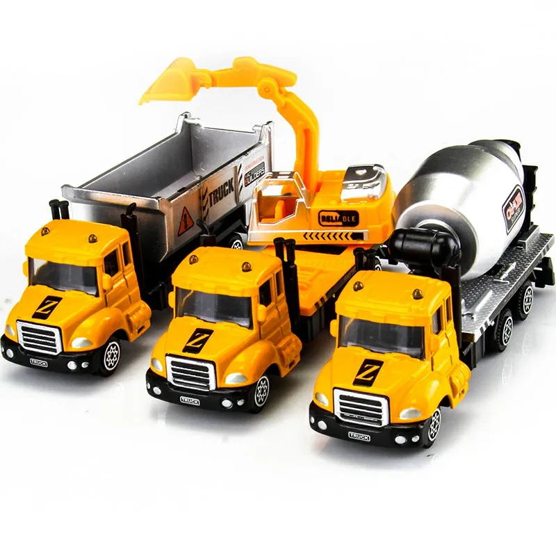 

Mini Alloy Diecast Plastic Construction Vehicle Engineering Cars Excavator Model Classic Toys Vehicles For Children Boys Gift