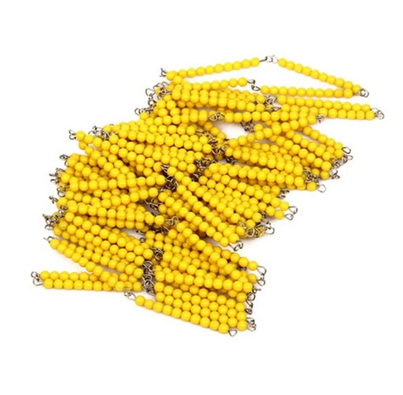 Детская игрушка Монтессори Золотая цепь из бусин 1000 шт. Math для раннего