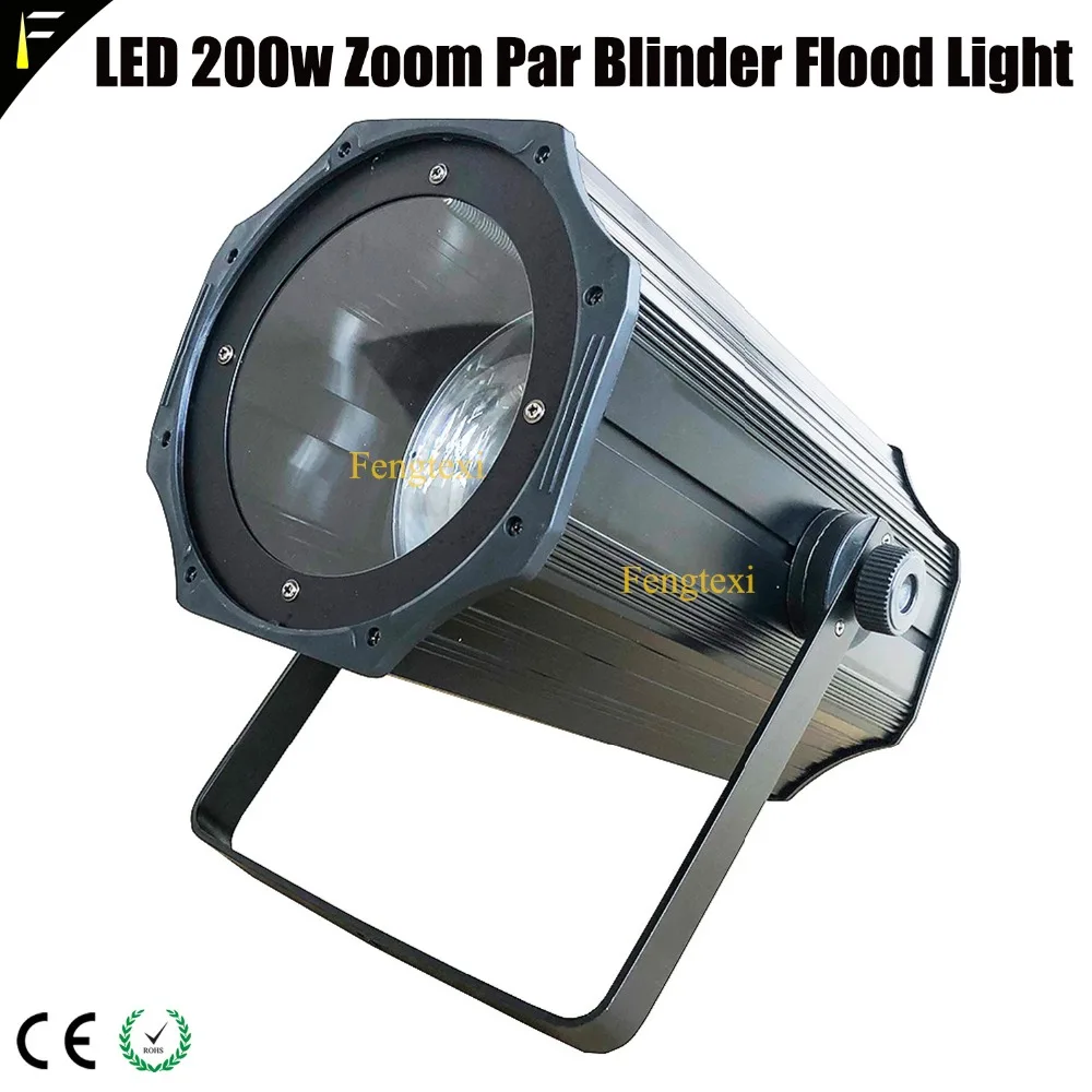 Luz de Inundação Par com Dmx 3000 K e 5600 k Cob 200 w Led Spot Par Zoom Pode Frio e quente Luz Branca 200 w Teatro Estúdio Blinder Fase Levou 7 3000 k5600 k cob 200w led ponto