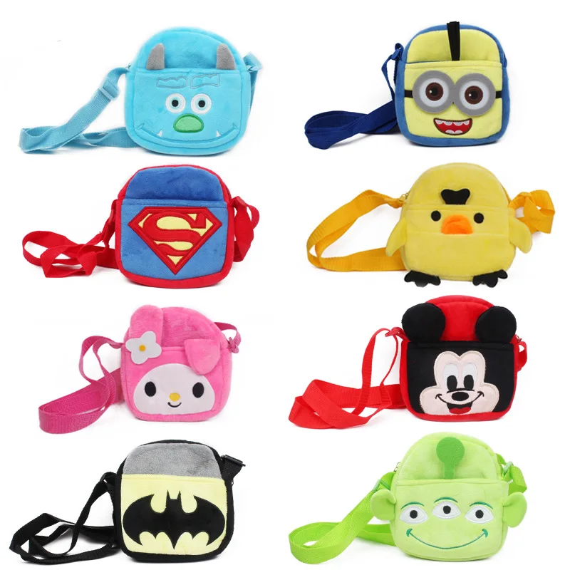 New kawaii cute plush shoulder bag Superman Spider Man ...