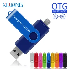 Usb Flash Drive 32gb 128gb Usb Stick 8gb 4gb Pen Drive 64gb Metal New OTG Pendrive 16gb For Phone/Tablet Memory Stick Free Logo