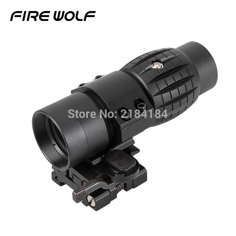 

Fire Wolf Tactical Optic Sight 3x Magnifier Scope Compact Hunting Riflescope Sights With Fit For 20mm Rifle Gun Rail Mount