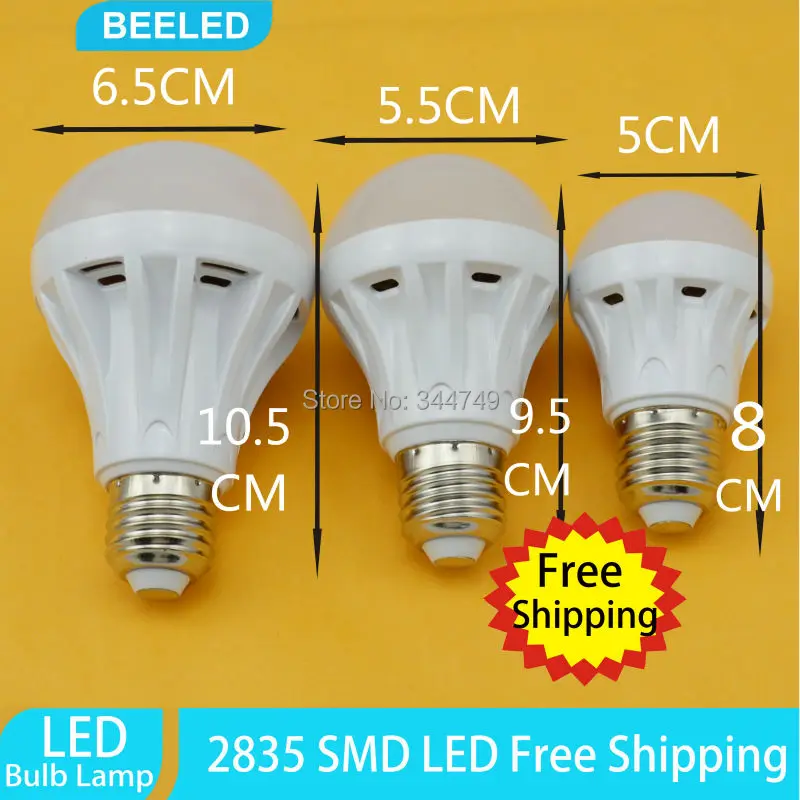 3 Вт 5 7 9 12 E27 B22 СВЕТОДИОДНАЯ Лампа 220 В 110 LED SMD Холодный белый Теплый домашнее