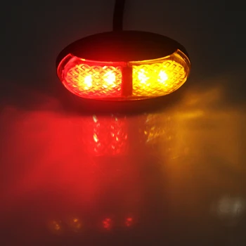 

For Car Truck Trailers 10Pcs Waterproof ABS Piranha LED Side Marker Blinker Light Brake Signal Lamp 12V 24V Red Amber