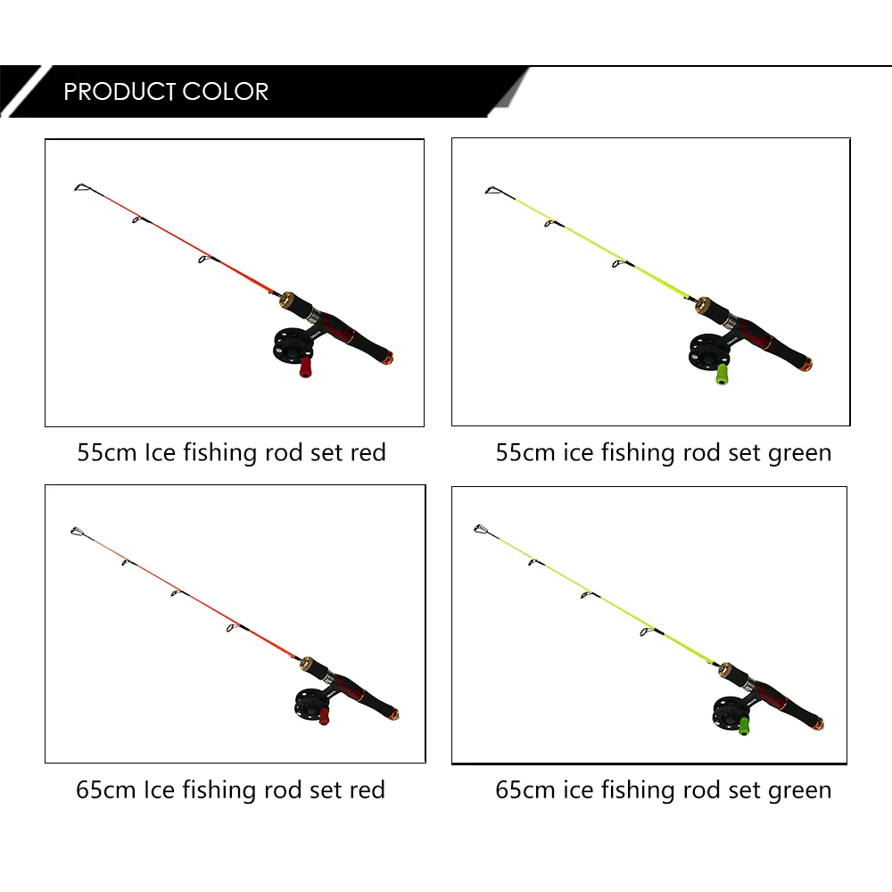 AI-SHOUYU, новинка, набор зимних удочек 55 см/65 см, удочки для подледной рыбалки, катушки для рыбалки на выбор, комбинированная удочка для подледной рыбалки с катушкой