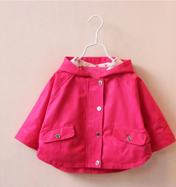 

YP30618957 Autumn Baby Girl Coat Solid Hooded Girl Outerwear Kids Jacket For Girls Clothes Fashion Baby Coat Children Clothes